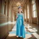 Princess Dress for Girls Luxury Princess Dress Up Halloween Cosplay Princess Costume Fancy Dress Birthday Outfit, 4-5 Years