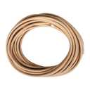 Helunsi 32.8ft Cloth Covered Lamp Cord, 18 AWG 2 Conductor Beige Vintage Electrical Cord Braided Electrical Wire, 18 Gauge Round Rayon Fabric Covered Wire for DIY Antique Industrial Lighting Project