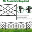 AMAGABELI GARDEN & HOME 5 Panels 32in(H)10ft(L) Decorative Garden Fences and Borders for Dogs Rustproof Metal No Dig Fence Panels Garden Edging Border for Animal Barrier Flower Beds Yard Patio