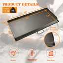 Griddle for Camp Chef 2 Burner Stove, Flat Top Griddle fits Camp Chef Accessories, 14 x 32'' Outdoor Cooking Systems