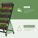 TOREVSIOR 5-Tier Vertical Raised Garden Bed, Vertical Garden Planter with Water Drainage, Elevated Garden Bed for Vegetables Flowers Herbs Indoor Outdoor, Large