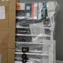 BABELIO 36" Tall Dog Gate PressGuard C5, 26-40" Wide Auto Close Baby Gate, Pressure Mounted Metal Pet Gate, Easy Install No Drilling, No Tools Needed, with Wall Protectors and Extension Kits, White