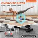 SUPERJARE Gym Floor Mats, EVA Foam Puzzle Exercise Mats, Interlocking Floor Mats, Cushioned Foam Floor Tiles, Gym Flooring Workout Mat for Home Gym, Playroom, Garage, 12.6"x12.6"x0.4"