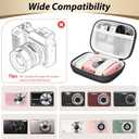 Digital Camera Case for CAMKORY, KODAK PIXPRO FZ45/FZ55, Canon IXUS 285 HS, Lecran, Small Travel Compact Camera Holder with Mesh Pocket for Accessories SD Card (Black)
