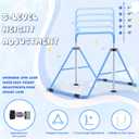 Safly Fun Foldable Gymnastics Bar for Kids, Adjustable 35"-51", Sturdy 145 lbs Capacity, Easy-to-Assemble, Gymnastics Equipment for Kids for Indoor/Outdoor Training