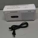 KLIM Portable Cassette Player & Tape Recorder  Boombox with AM/FM Radio, USB, Bluetooth, Speaker, and Earphone Jack  Battery and AC Operated - Frost White