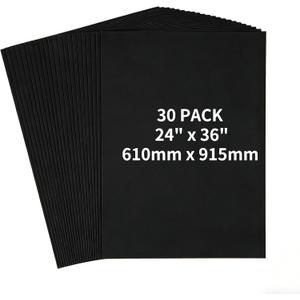 24x36 inches Black Poster Board, 30 Packs Large poster paper, Heavyweight Poster Paper Bulk, Blank Display Board for School, Office & Craft Projects