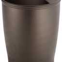 iDesign Round Plastic Waste Basket, The Kent Collection  8.35 x 8.35 x 10, Bronze