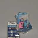 Zarker XD25 3-Digit Combination Small Mini Padlock, Pink, 1-Pack, Set of 3