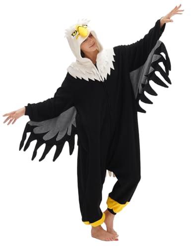 LZBXBXDA Adult Bird Onesie Pajamas Animal Cosplay Costume Sleepwear Homewear Halloween Christmas Loungewear for Women Men Black XL