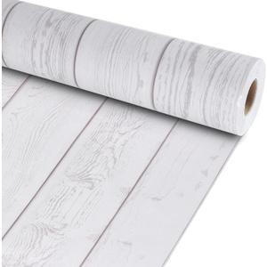 White Wood Bulletin Board Roll Reusable Waterproof Erasable Bulletin Board Fade Resistant Wrinkle Resistant Poster Non-Woven Fabric Bulletin Board Roll for Classroom Decor Wrap Crafts 15.55" x20ft