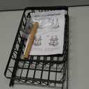 Dicunoy Metal Storage Basket with Handles, 2 Tier Wire Snack Organizer Bin for Office Cournertop, Rustic Black Basket for Home, Kitchen, Pantry, Fruit, Coffee, Pasta, Bathroom, Living Room