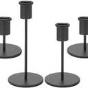 Set of 6 Black Candlestick Holders - Decorative for Home Decor, Wedding, Dining, Party, Anniversary