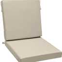 AAAAAcessories Outdoor Seat Cushions for Chairs, One-Piece Design, Fade-Resistant, Waterproof Patio Furniture Replacement Cushions, 20" x 20" x 3" + 20" x 20" x 3", Beige