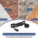 2PCS Gas Cylinder Wall Mounted Brackets, with 59 inches Safety Nylon Belt, Steel Propane Tank Holder, Heavy Duty Oxygen Nitrogen Tank Bracket for OTG Rv Water Softener - Black