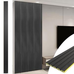 Art3d WPC Slat Wall Panels, 8-Pack 108 x 6 Inch 3D Wall Accents for Interior Wall Decor, Living Room, Bedroom, Boxwood