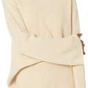 The Drop Women's Alice Crew-Neck Back-Slit Ribbed Pullover Sweater (Large, Creme Brulee)