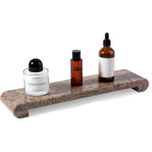 16"x4" Natural Marble Tray Pedestal Stand, Bathroom Counter Stone Trays