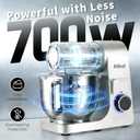 Stand Mixer,6.5QT Tilt-Head Electric Stand Mixer,700W DC Motor with Low Noise,Kitchen Mixer with Dough Hook,Beater,Whisk,Dishwasher-Safe Attachments for Baking (Black)
