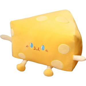 Cheese Stuffed Toys - Food Bread Plush Pillow - Home Decoration Christmas Birthday Gift for Kids Boys Girls (Small)