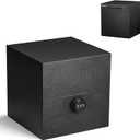 Piggy Bank for Adults, Stainless Steel Password Reusable Safe Bank, Metal Money Saving Box with Combination Lock for Cash Saving (Black, 7.9 inch)