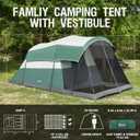 PORTAL 6 Person Family Camping Tent with Screen Room, Water Resistant Big Tunnel Tents with Rainfly, Large Family Tent for Camping, Outdoor, Patio
