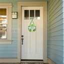 2 x St Patricks Day Decorations, Lucky Shamrock Decorations Irish Ornament, St Patrick's Day Wreath Door Sign for Home Wall Farmhouse Indoor Outdoor Decor Party Supplies