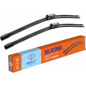 Silicone Wiper Blades 22" + 18" Automotive Replacement Windshield Wiper Blades for 2015-2022 Chevrolet Colorado 2015-2022 GMC Canyon OEM Quality Wipers for Front Windshield(Set of 2)