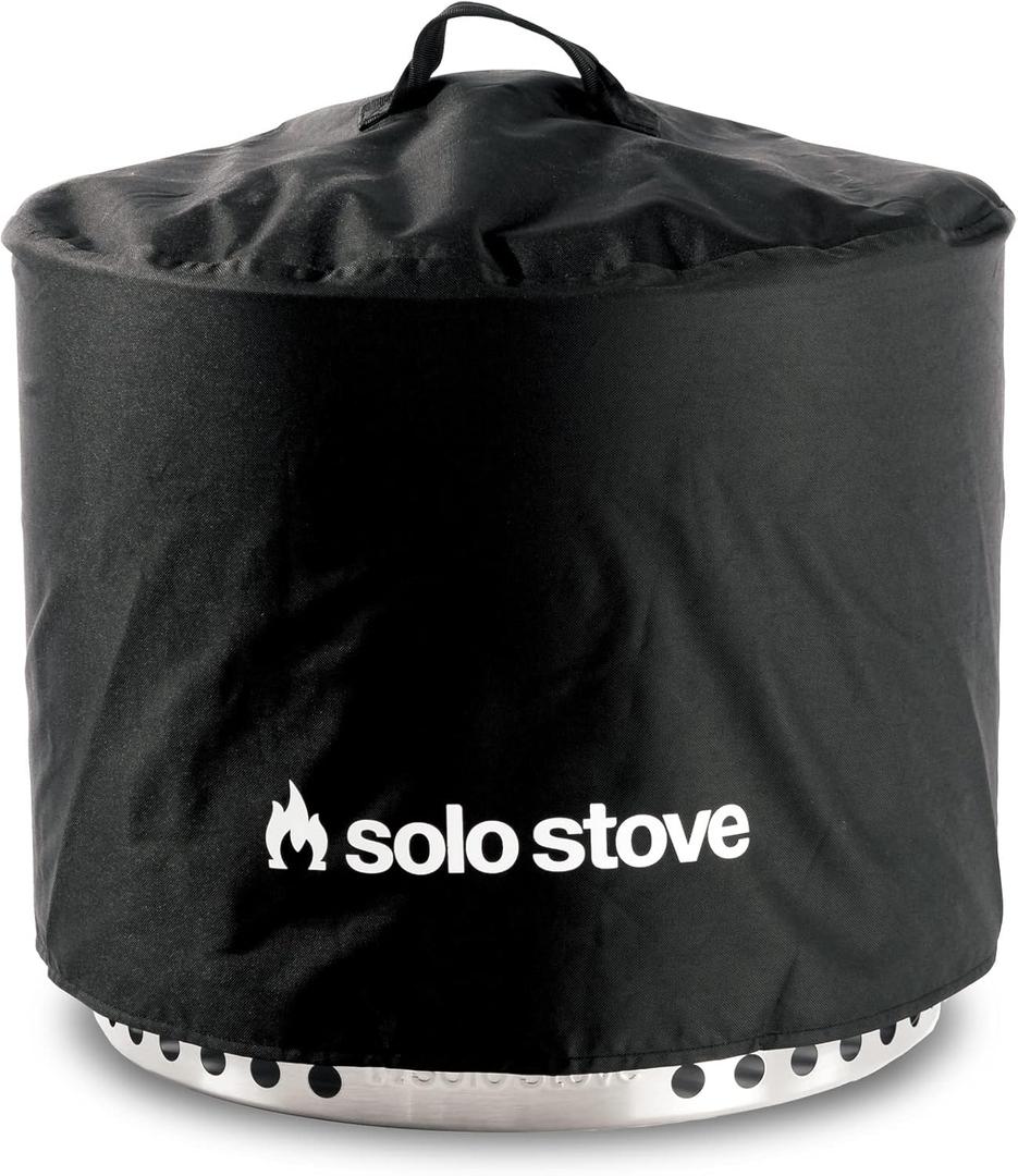 Solo Stove Bonfire Shelter - Weather-Resistant Round Cover for Solo Stove Bonfire Fire Pit and Accessories - PVC-Coated Polyester with Aluminum Reinforcement - Waterproof Year-Round Protection (Black)