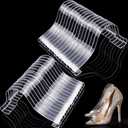 Patelai 20 Pcs Acrylic Sandal Shoe Display Store Retail Display Rack Shoe Stand Support Shaper Forms Inserts Home Bulk Clear