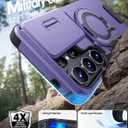 JAME for Samsung Galaxy S26 Ultra Case, Ring Holder Stand Kickstand, Slide Camera Cover with Screen Protector, Dual-Layer Shockproof Protective Magnetic Accessory Friendly S26 Ultra Phone Case, Purple