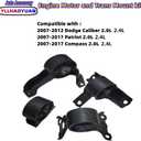 Yllhaoyuan Engine Mount Set of 4 Compatible with 2007-2017 Compass & Patriot 2.0L 2.4L - Replaces A5415 A5416 3130 3131 - Also Fits Caliber