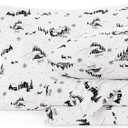 Bedsure 100% Cotton Sheets, Twin Sheets Set, Ultra Soft & Comfort Cotton Twin Sheet with Deep Pocket up to 16", 4 Piece Hotel Luxury Bedding Bedsheets for Women, Men, Kids & Teens - Black