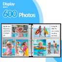 Fabmaker 100 Pack 4x6 Photo Sleeves for 3 Ring Binder - 600 Photos, Clear Album Refill Pages, Acid Free Plastic Archival Protector Sleeves, Pages Sheets for 8.5x11 Binder