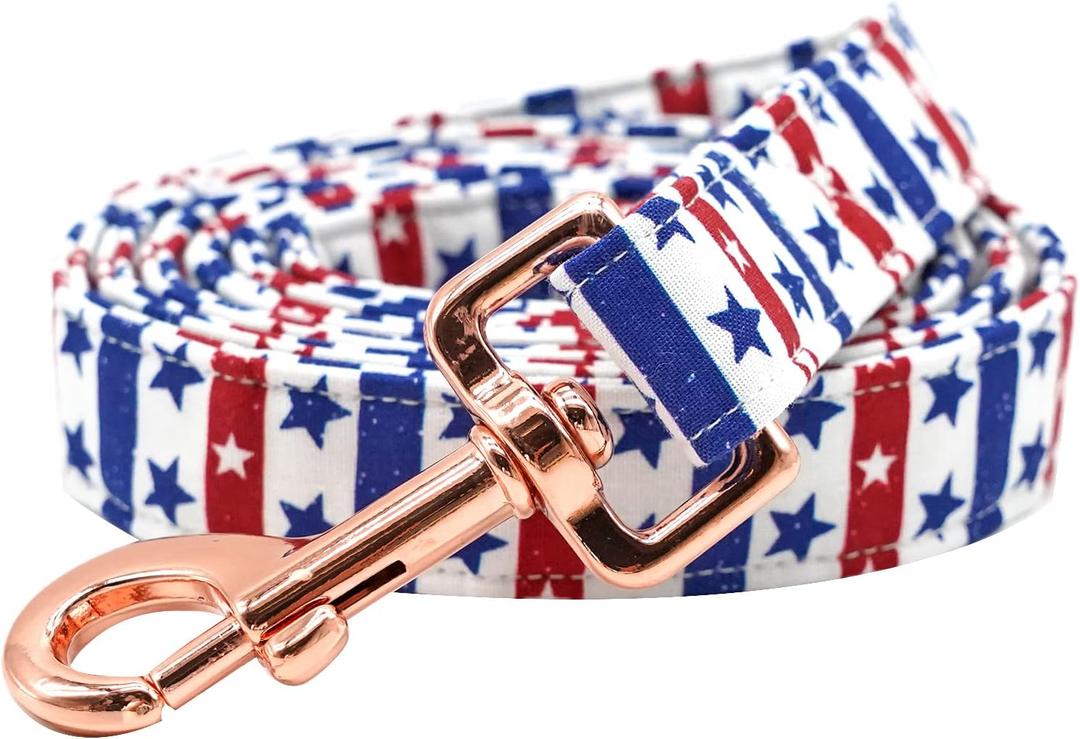 Elegant little tail Dog Leash, Independence Dog Leashes Durable and Strong Pet Leash Holiday Dog Leash with Soft Handle for Small Medium Large Dogs (Small (Pack of 1), American Flag)