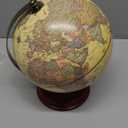 Illuminated World Globe for Adults & Kids with Wooden Stand,Built in LED Lamp for Illuminated Night View Antique Globe for Home Dcor and Office Desktop 8inch