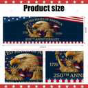 250th Anniversary Rear Window Decals for Trucks, 65 x 22 Inch 1776-2026 American Anniversary Us Flag Eagle Back Window Decals Patriotic USA Vinyl Truck Back Sticker Graphics for Car