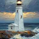 Mosaflare Paint by Numbers for Adults Beginner, Lighthouse Adult Paint by Number Kits on Canvas, DIY Acrylic Oil Easy Painting by Numbers for Home Wall Decor 12X16 inch (Without Frame)