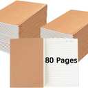 30 Pack Journal Notebook, Kraft Cover Lined Paper Journal for Traveler, Notes, Memo - Bulk Journals Sewn Brown Notebook, 80 Pages, 8.3'' x 5.5''