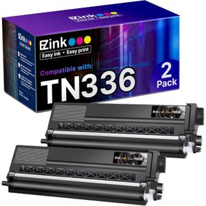 E-Z Ink Compatible Toner Cartridge Replacement for Brother TN336 TN331 TN-336 TN-331 Compatible with HL-L8350CDW MFC-L8850CDW MFC-L8600CDW MFC-9970CDW HL-4150CDN HL-L8250CDN (2 Black)