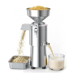 Commercial Soy Milk Maker,Heavy-Duty 1100W Commercial Motor 25KG/H Automatic Stainless Steel Soybean Milk Maker Machine 2800RPM with Slag Separation for Soymilk,Nut Milk,Tofu,Rice Milk for Restaurant