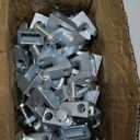 QWORK Beam Clamp, 50 Pcs 3/8" Zinc Plated Iron Safety Beam Clamp, 13/16" Jaw Opening