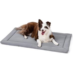 Cybarmour Chew Proof Dog Crate Pad - Outdoor Indestructible Dog Bed - Tough - Potable - Machine Washable - Water & Dirt-Resistant - Large Breeds & Fits 36-Inch Crate - 35"x22", Limestone