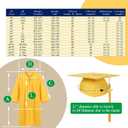 FtyFty Unisex Adult Matte Graduation Cap and Gown Tassel Set (48''FF(5'3''-5'5''), Navy Blue)