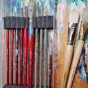 ArtBin KW903 Brush Box with Foam Inserts, Fine Art Portable Paint Brush Organizer, Plastic, Clear, 1.0 Count
