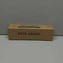 Deck Brush with Long Handle, Floor Scrub Broom for Shower, 50'' Outdoor Scrubber for Carpet, Boat, Patio, Garage, Concrete Cleaning (Yellow)