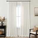Pinch Pleated Linen Curtains 108 Inches Long for Living Room 2 Panels Set Natural Cream Triple Pleated Drapes for Track System Neutral Boho Ceiling Floor Length 108 Inch High Window Curtains 9 FT