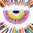 4 Pcs Back to School Pleated Fan Flag,3 x 1.5 ft,Light Colors