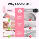 Waxfans Roll On Wax Kit, Wax Roller Kit, Waxing Kit for Women & Men,Cera Para Depilar for Home Hair Removal on Body and Legs, with 2 Rose Wax Refills & 50 Pcs Wax Strips, Easy & Smooth（Rose）