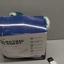 Heated Blanket Throw - 50"x60" Fast Heating Bed Electric Blankets Throw with 6 Heating Levels & 4 Hours Auto Off, Soft Ribbed Faux Fur Sherpa, Over-Heated Protection ETL, Dark Green